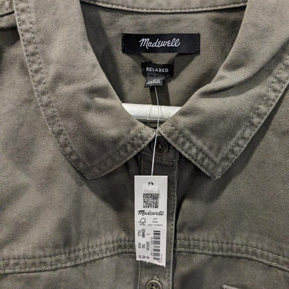 SHIPS FREE! MADEWELL Utility Button-Up Shirt in (Re)generative Chino - LARGE - Picture 4 of 4